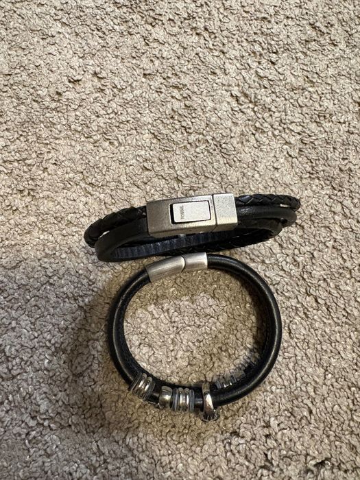 Мъжка кожена гривна Fossil