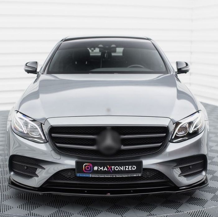 Лип Спойлер за Предна Броня AMG Mercedes E-Class W213 – Черен Гланц