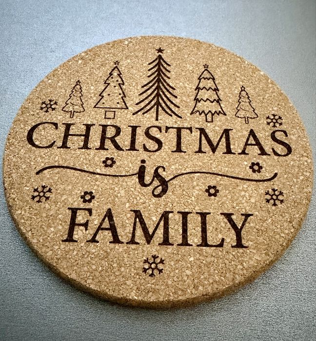 Коркови подложки с коледни мотиви