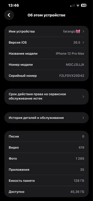 Iphone 12 pro max sotiladi narxi 4 mln