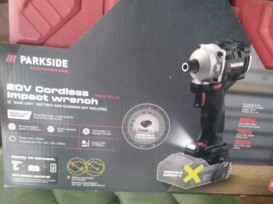 PARKSIDE PERFORMANCE Masina de insurubat de impact 20 V - SIGILATA