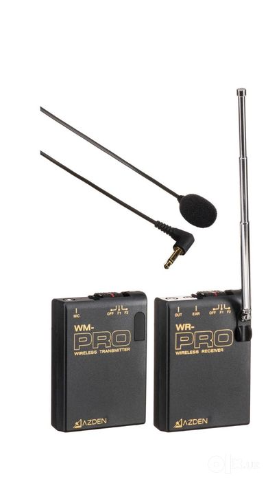 Azden WM-PRO + WR-PRO — радиомикрофон для видеокамеры, Made in Japan