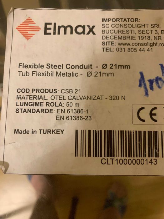 Tub metalic flexibil