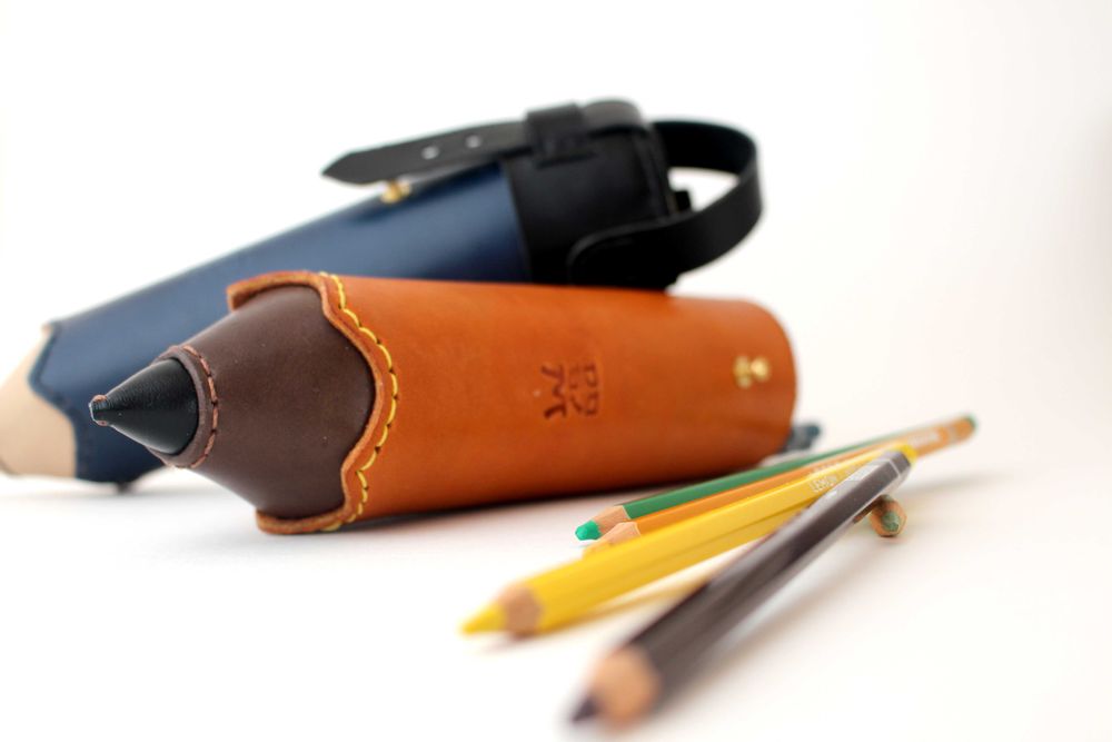 Пенал/Qalamdon 100% Натуральная кожа