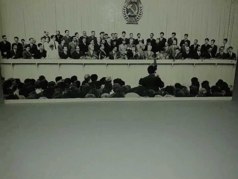 Foto originala 100% Nicolae Ceausescu congres PCR cel mai probabil anii 60