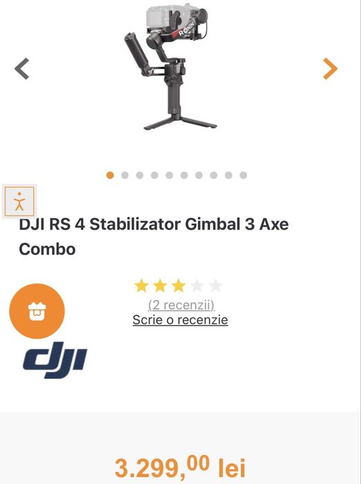 Stabilizator Dji RS 4 , NOU , Sigilat