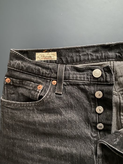 Blugi Levi’s 501 Crop gri inchis