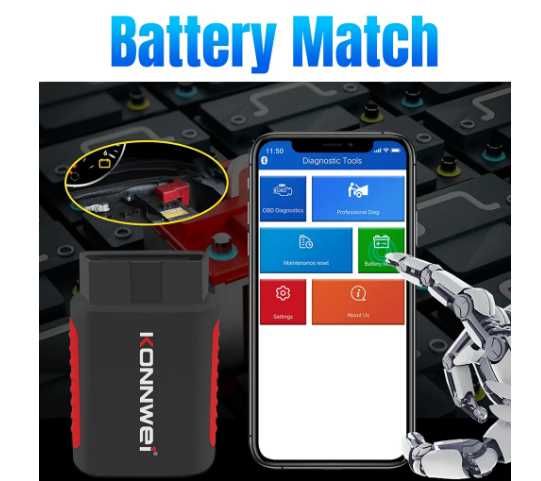 Tester AUTO 2024 Bluetooth OBD2 Scanner KONNWEI Full System OBD II