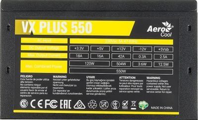 Aerocool VX PLUS от 400 до 550W Блок Питания