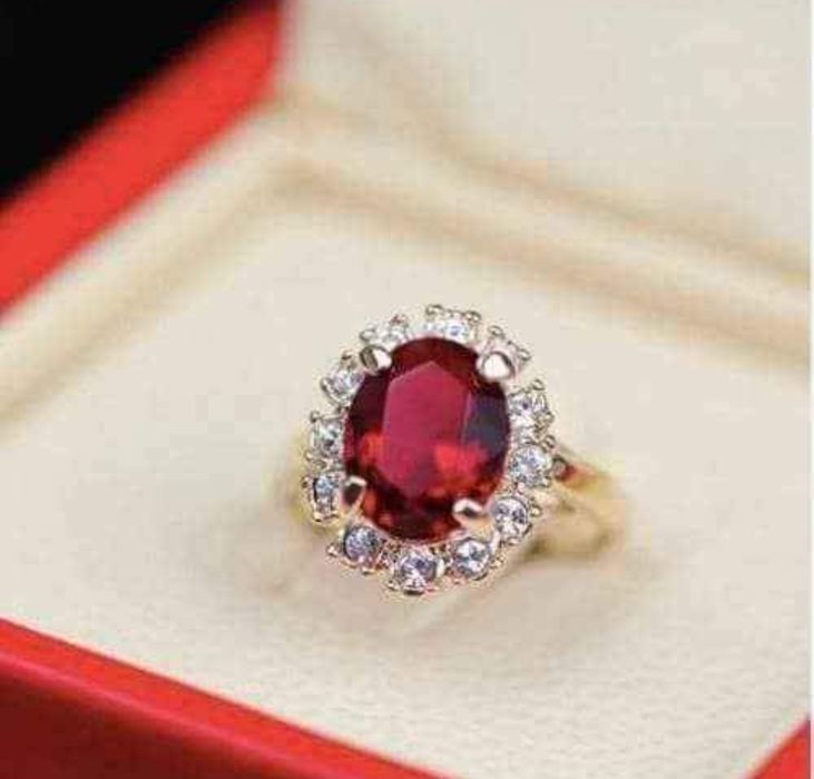 24К Лимитирана Серия Зелен,Син,Червен Циркон Дамски Пръстени 24К Златн