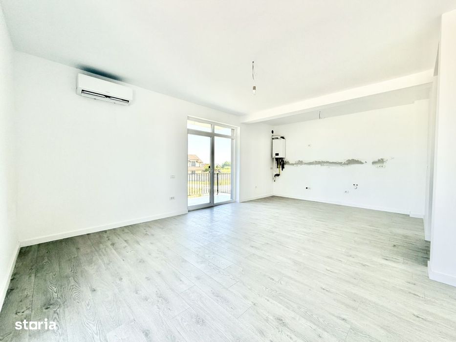 Apartament 2 camere cu gradina 70 mp cu gazon + Sistem AC - Mosnita
