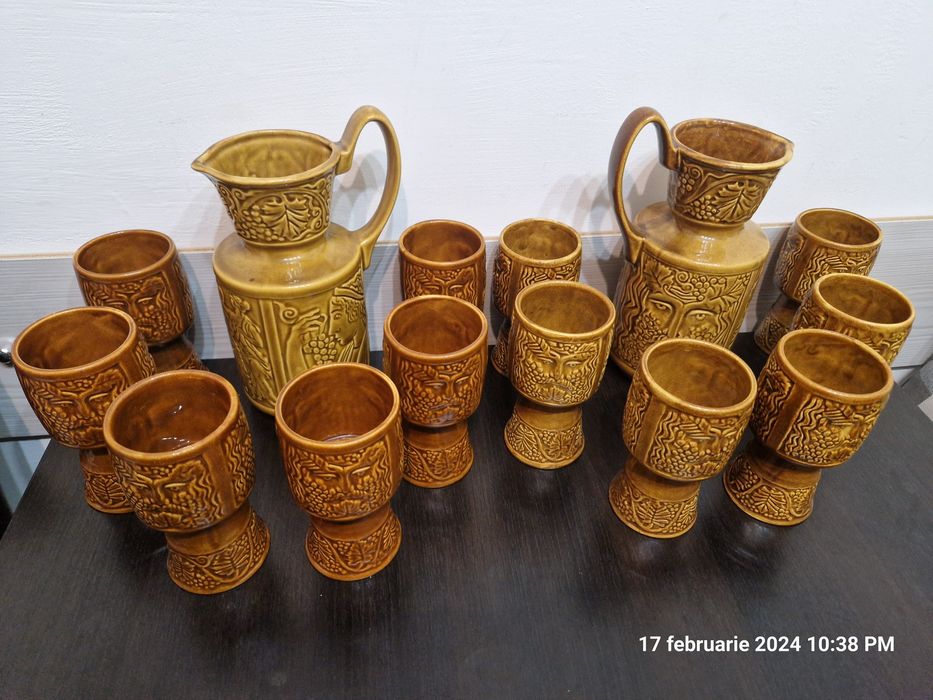 Set pahare vin din ceramica