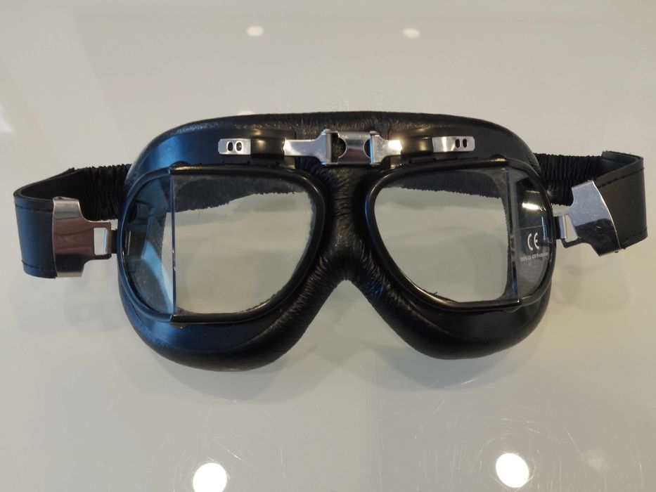 Ochelari moto/Oldtimer Cabrio BARUFFALDI Vintaco Nero - originali, noi