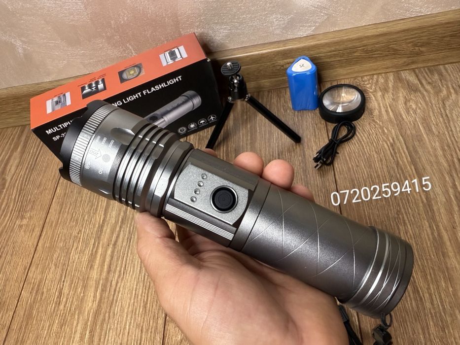 Lanternă ultra-puternică cu led tip laser profesionala SP-38-1