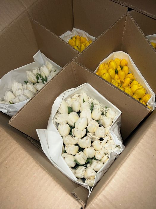 Тюльпаны, готовые букеты из тюльпанов!!!