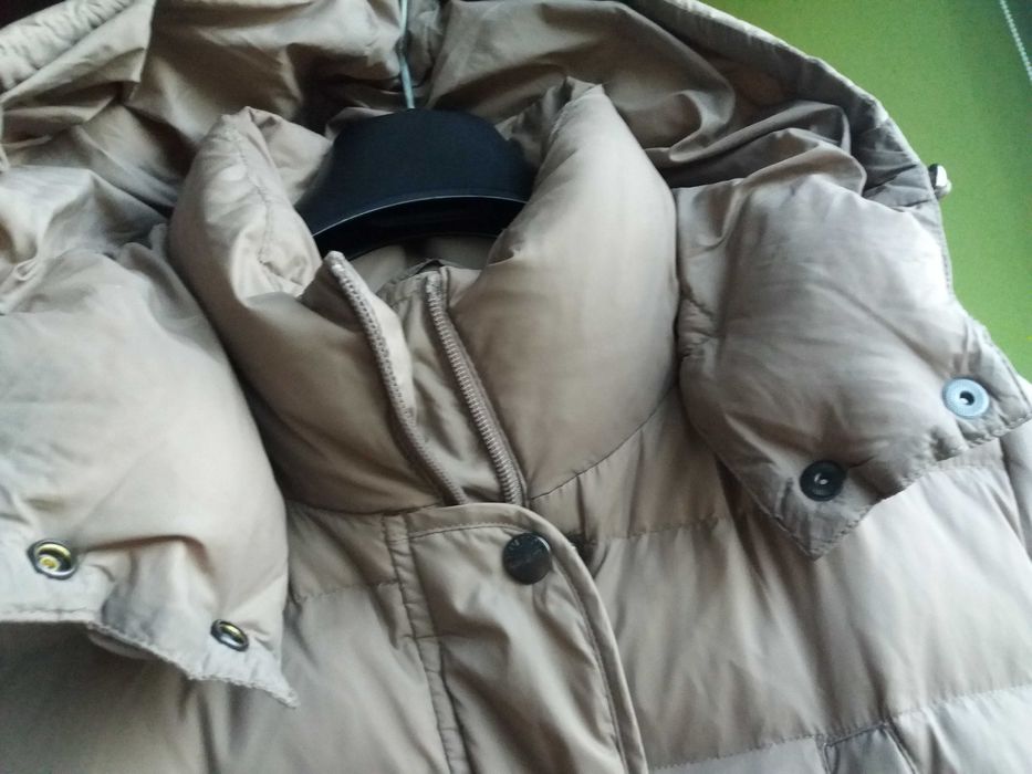 дамско яке,зимно,дълго Пухено,шуба гъши пух,Benetton