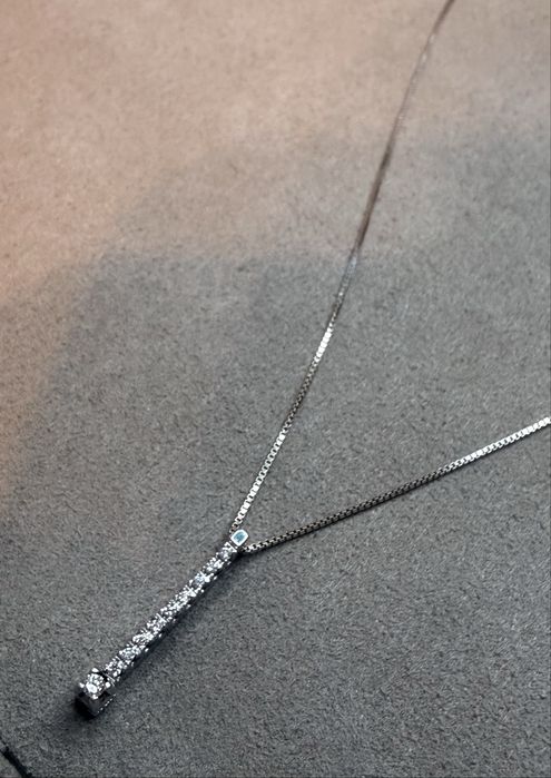 Колие бяло злато и диаманти