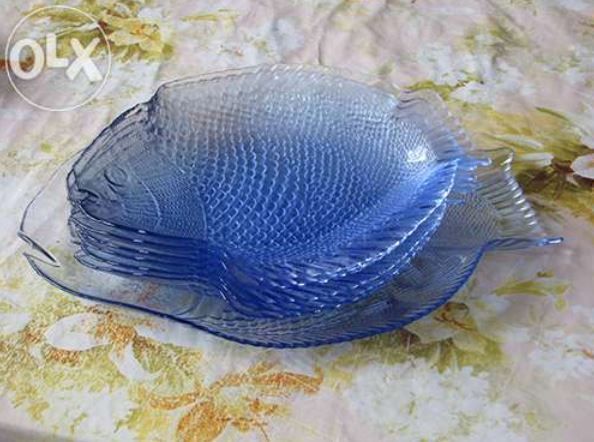 Блюдо-салатник в виде рыбки, набор.