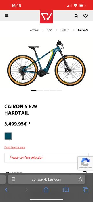Bicileta electrica CAIRON S 629 HARDTAIL - XL