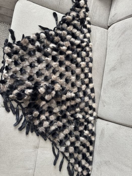 Шаль из норковых кусочков