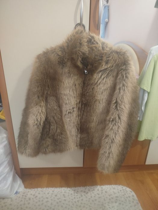 Дамско яке с косъм