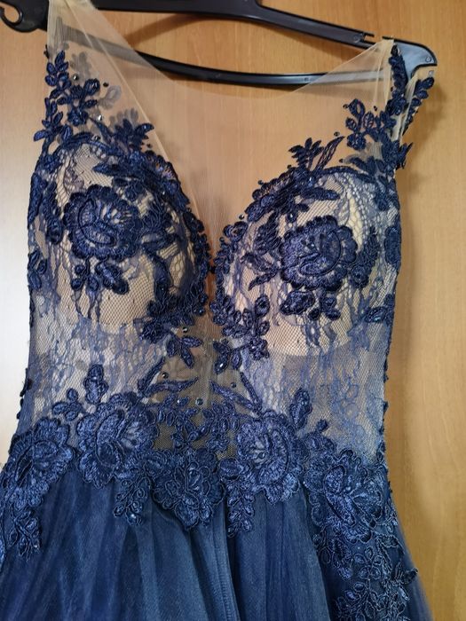 Бална  тъмносиня рокля