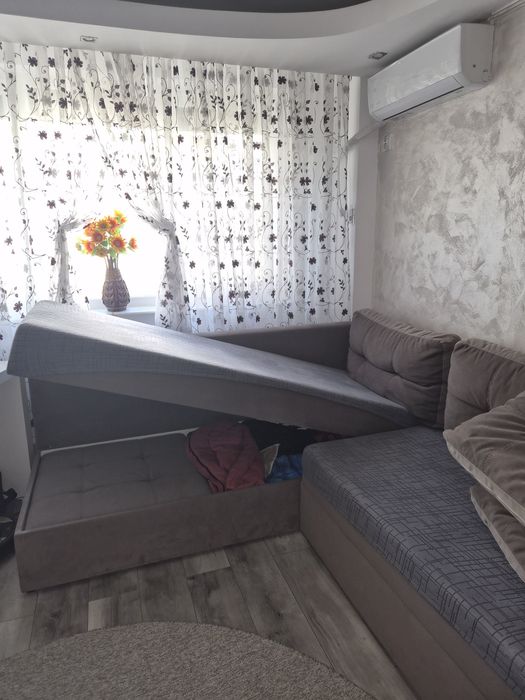 Coltar  cu lada, transformare in pat dublu