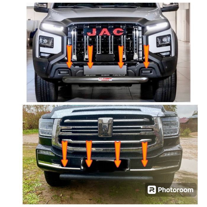 Защита бампера на Tank 500 Jac t8 t9 pro