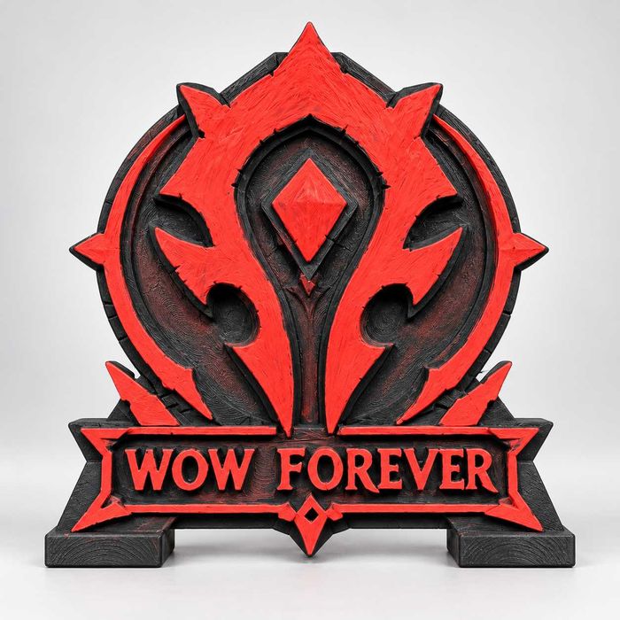 World of Warcraft Forever HORDE – 3D декоративно лого със стойка