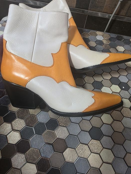 Botine cizme ciocate zara 37 piele naturala