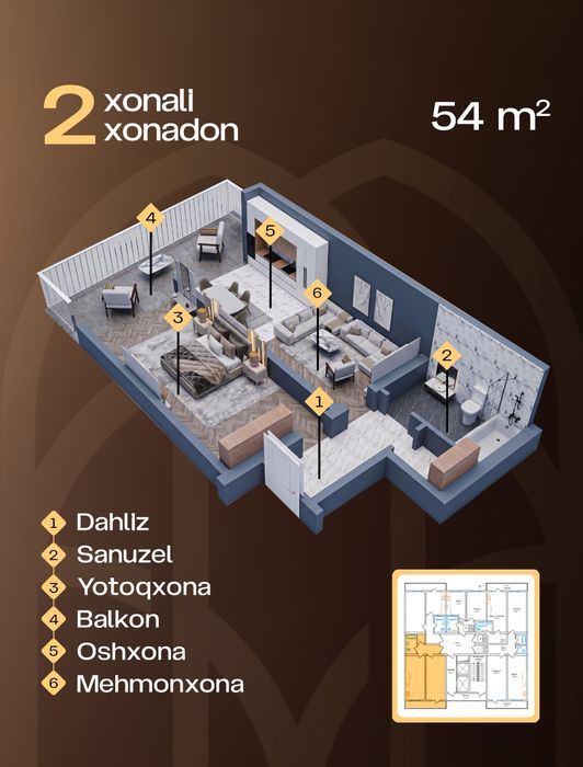 Yangi Qoyliq-2 loyihasidan katlavan narhda honadonlar