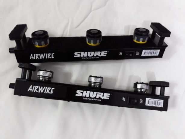 Microfoane ( doze ) pentru acordeon cu capsule SHURE Beta 58 si SM 58