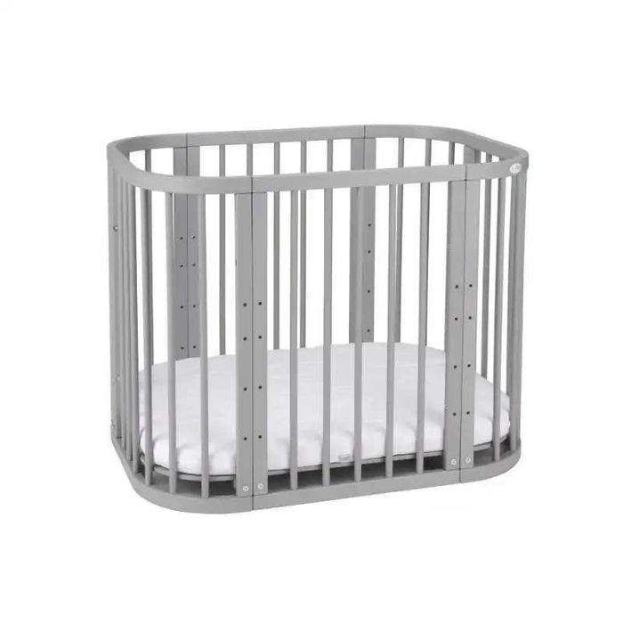 Кошара за Бебе, Детско Легло Смарт 5в1 и Матрак - Цвят Сив