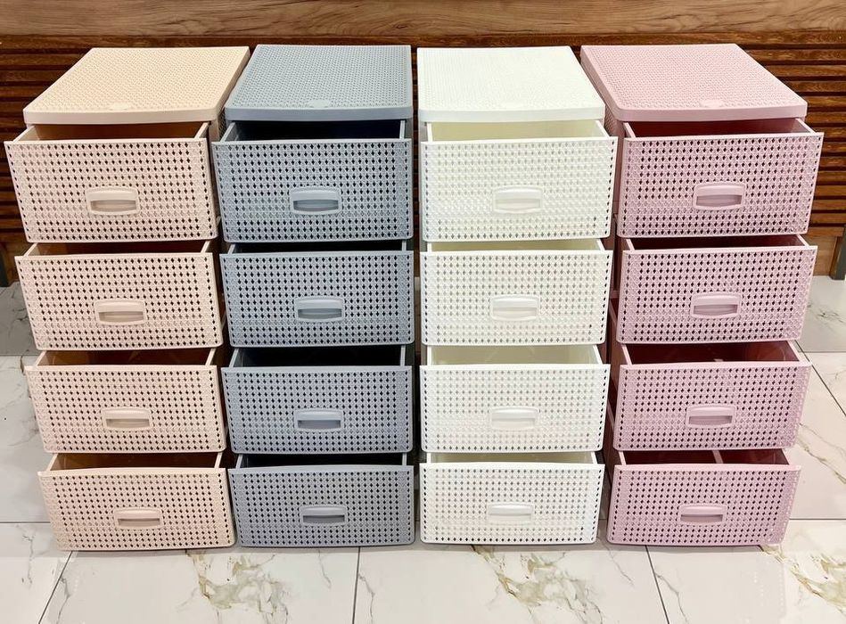 Комод пластиковый 4 этажный