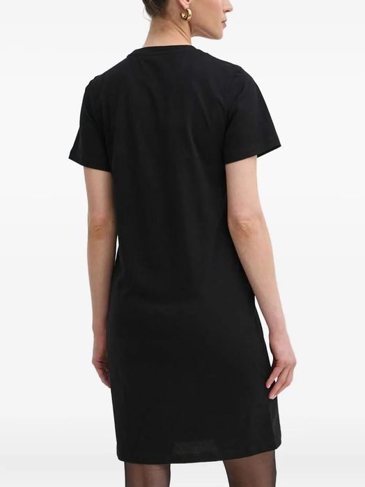 Дамска черна рокля с къс ръкав PINKO