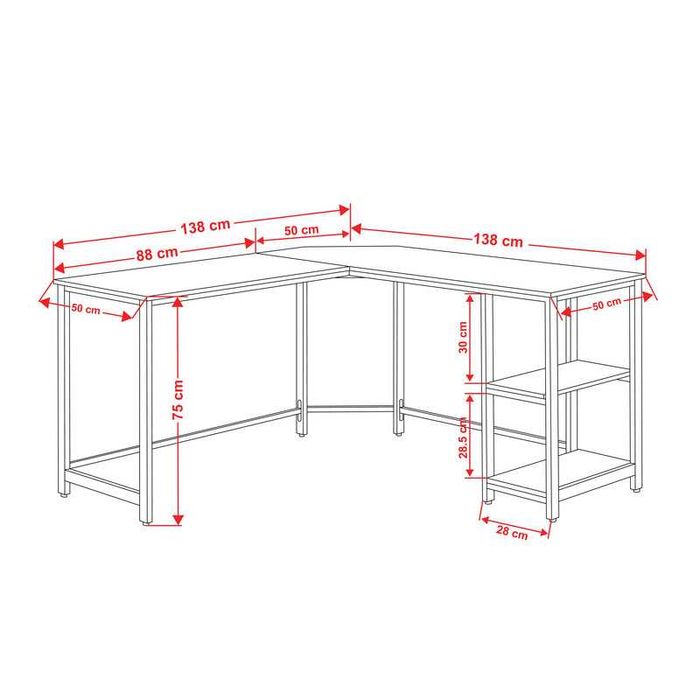 Birou de Colt Doctor Shield Arena, 138x138x75. Rezistent la apa.