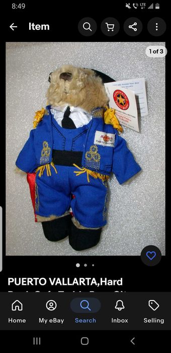 Jucarie ursulet plus vintage Hard Rock Cafe Cancun