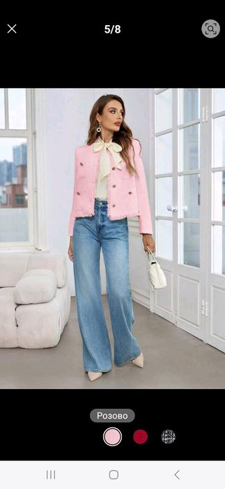 Дамско розово сако размер М