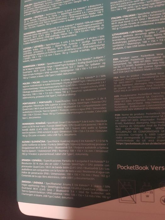 PocketBook Verse Pro Color