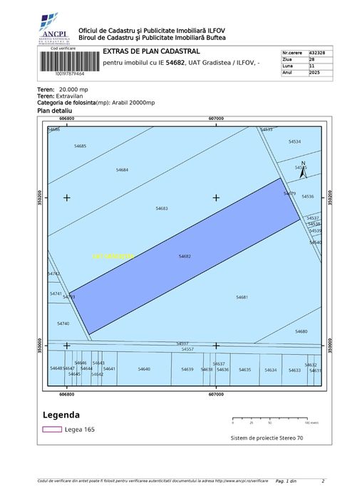 Teren extravilan Gradistea, Ilfov
