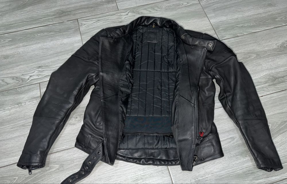 Geaca moto piele chopper Hein gericke cu întărituri
