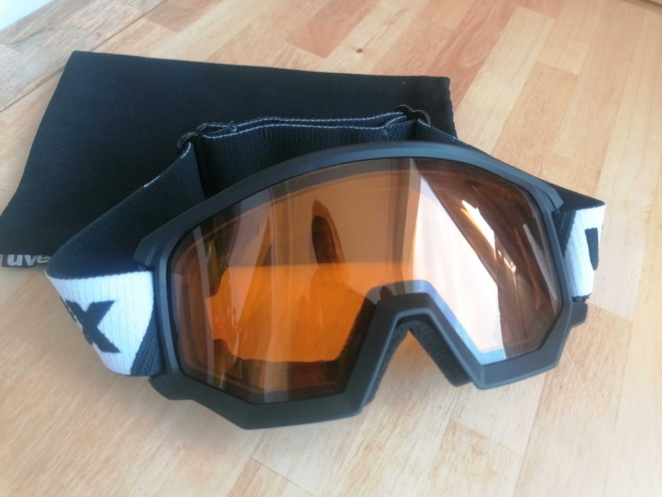 Ochelari de schi snowboard UVEX Athletic LGL Negri | Anti-aburire Supravision® | Protecție Ski UV | OTG