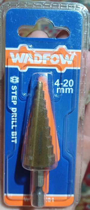 Burghiu conic in trepte wadfow 4-20mm pas 2mm/ Prețul este pentru 20 de bucăți
