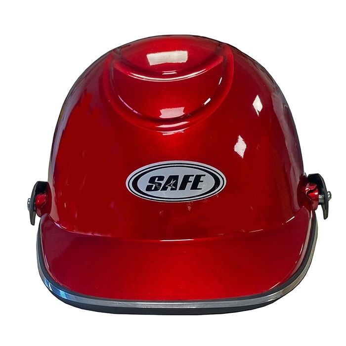 Моторна каска – червен гланц, лека и удобна