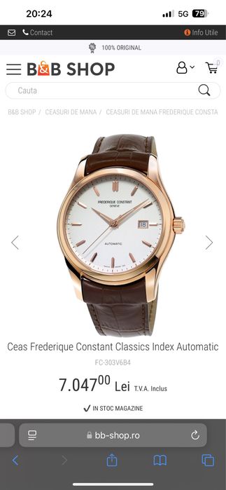 Frederique Constant classics index 43mm