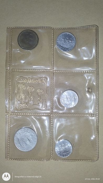 monede din San Marino emise în anul 1976.