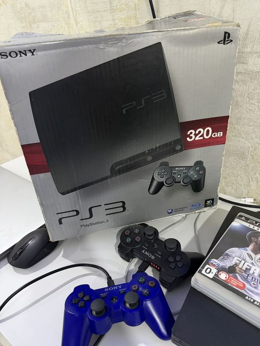 Ps3 slim 320гб полный комплект