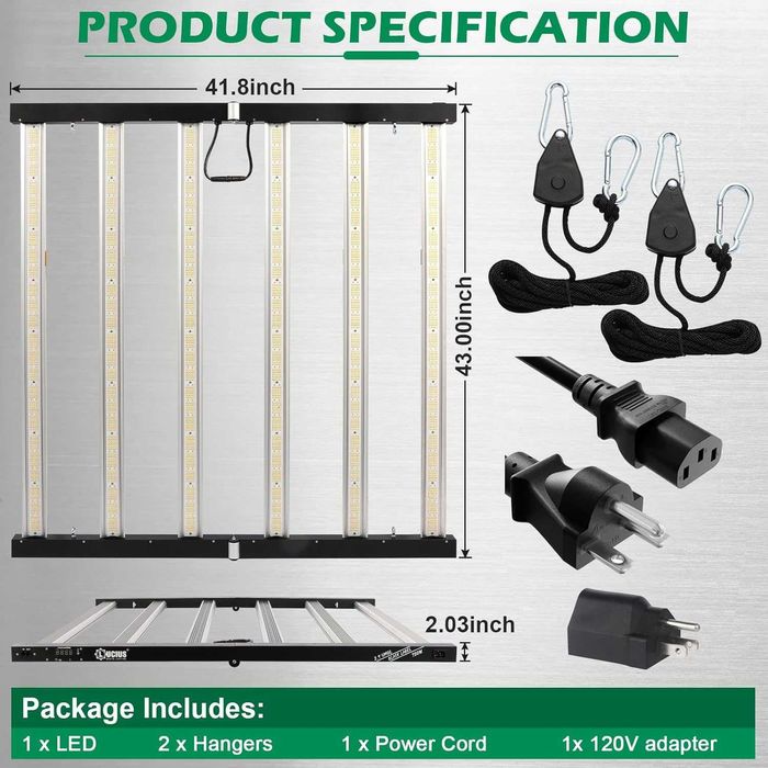 Lucius 720W LED Лампа за отглеждане на растения