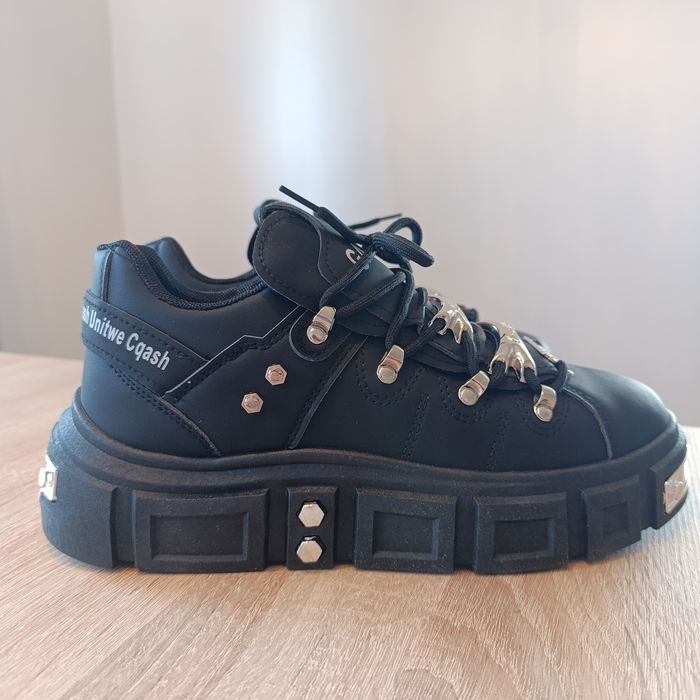 Sneakers chunky platform negri CAISIMA – stil gothic / streetwear – fo