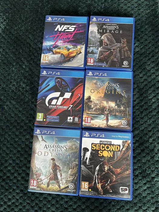 Playstation 4 slim с 6 игри и 2 джойстика 860gb.